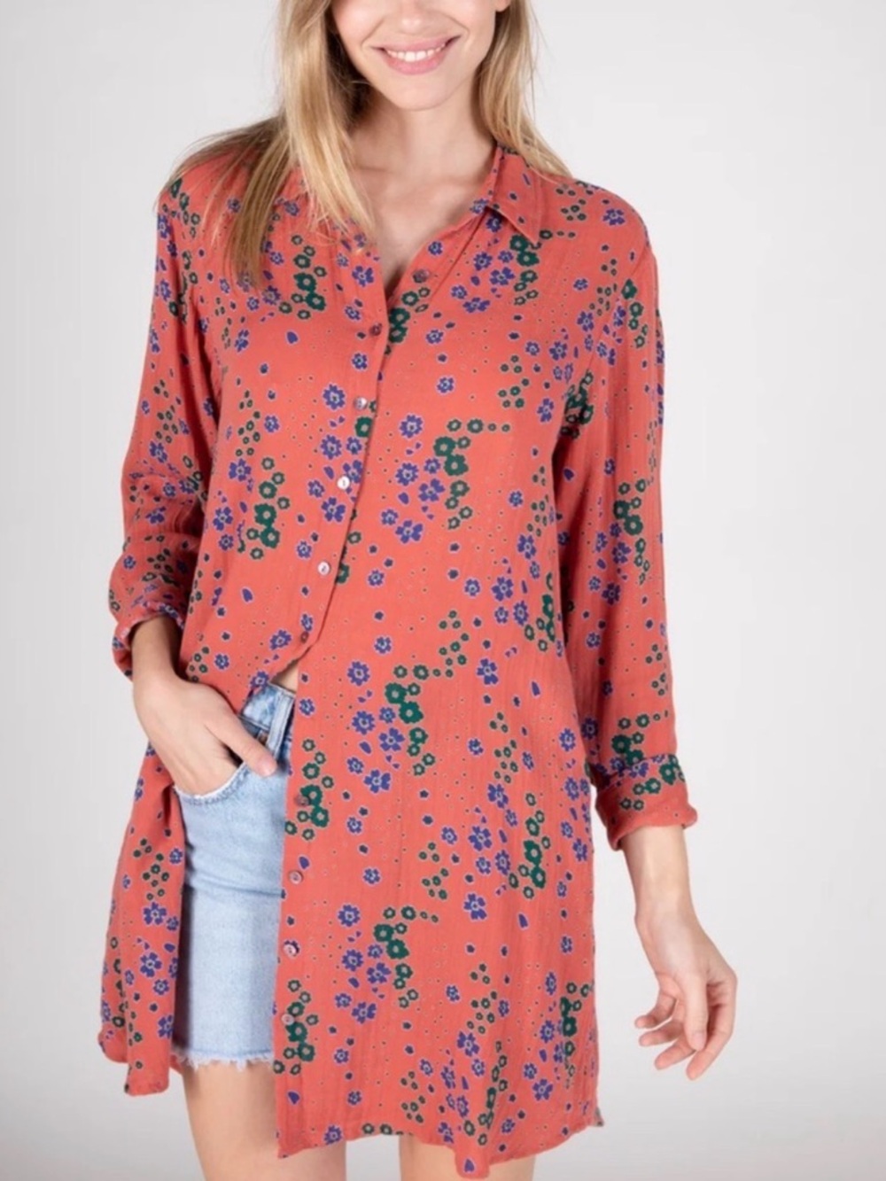 Natural Life Georgia Dress Floral Flowers Pockets Size Medium - Picture 9 of 9